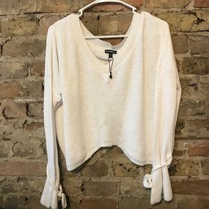 White Express slouched sweater